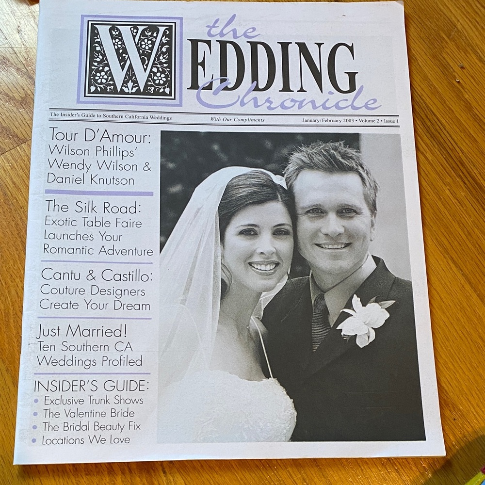 Jan/feb 2003 The Wedding Chronicle featuring Wendy Wilson of Wilson Phillips